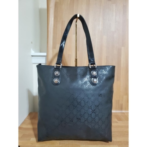 Authentic Gucci Imprime Monogram North South Studded Black GG Leather To… - Picture 16 of 16